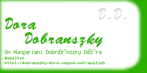 dora dobranszky business card